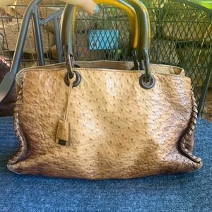Gucci Bamboo Tote Tom Ford Era Ostrich RARE